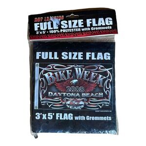 Hot Leathers 2008 Daytona Beach Bike Week 67th Year Flag 3x5 Polyester